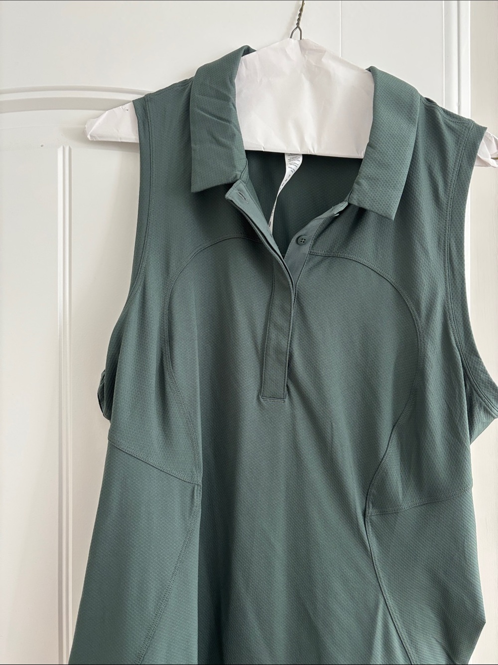 lululemon athletica Sleeveless Polo Tank in Sage Green